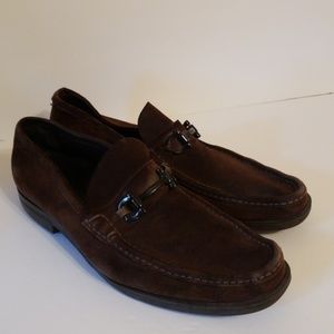 Men's Salvatore Ferragamo Brown Suede Bit Loafers